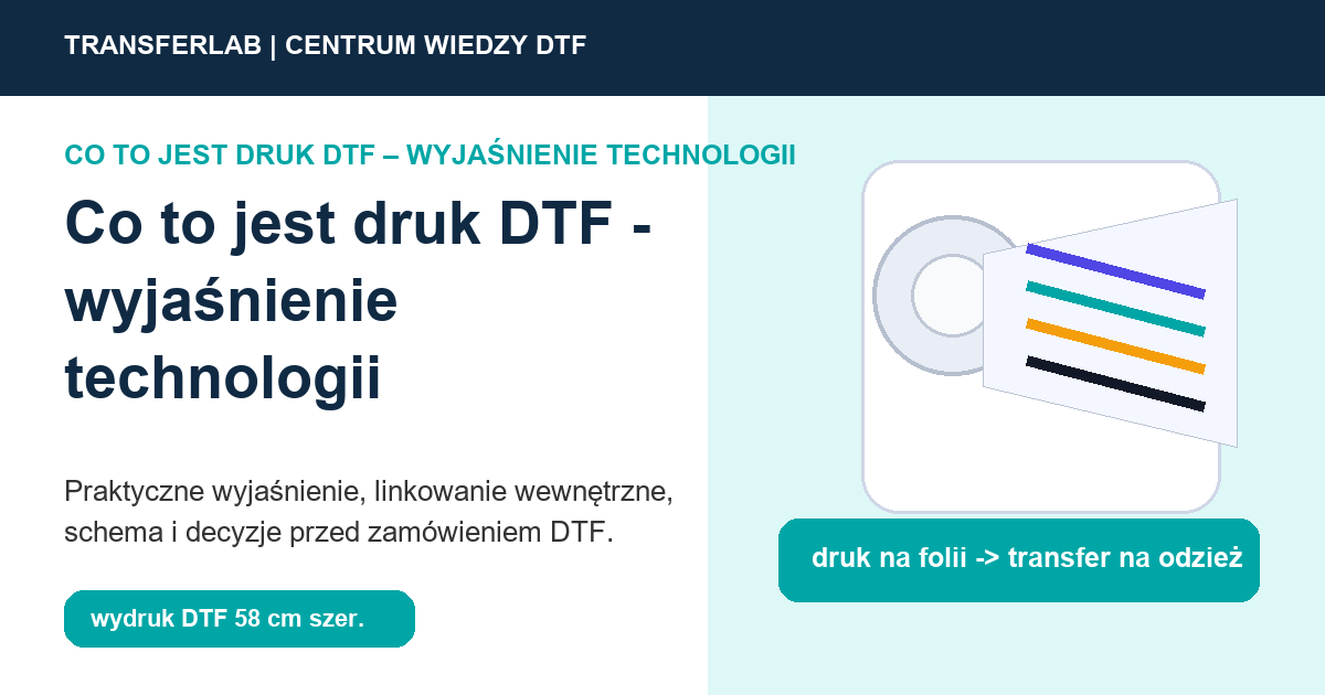 Grafika do artykułu: co to jest druk DTF - przykład i schemat zastosowania druku DTF
