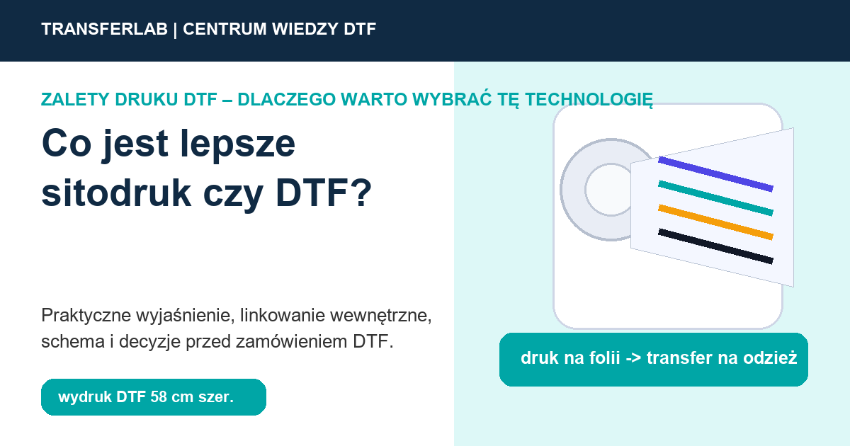 Grafika do artykułu: Co jest lepsze sitodruk czy DTF? - przykład i schemat zastosowania druku DTF