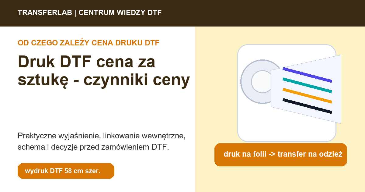 Grafika do artykuĹ‚u: druk DTF cena za sztukę – w kontekście czynników kosztu - przykĹ‚ad i schemat zastosowania druku DTF