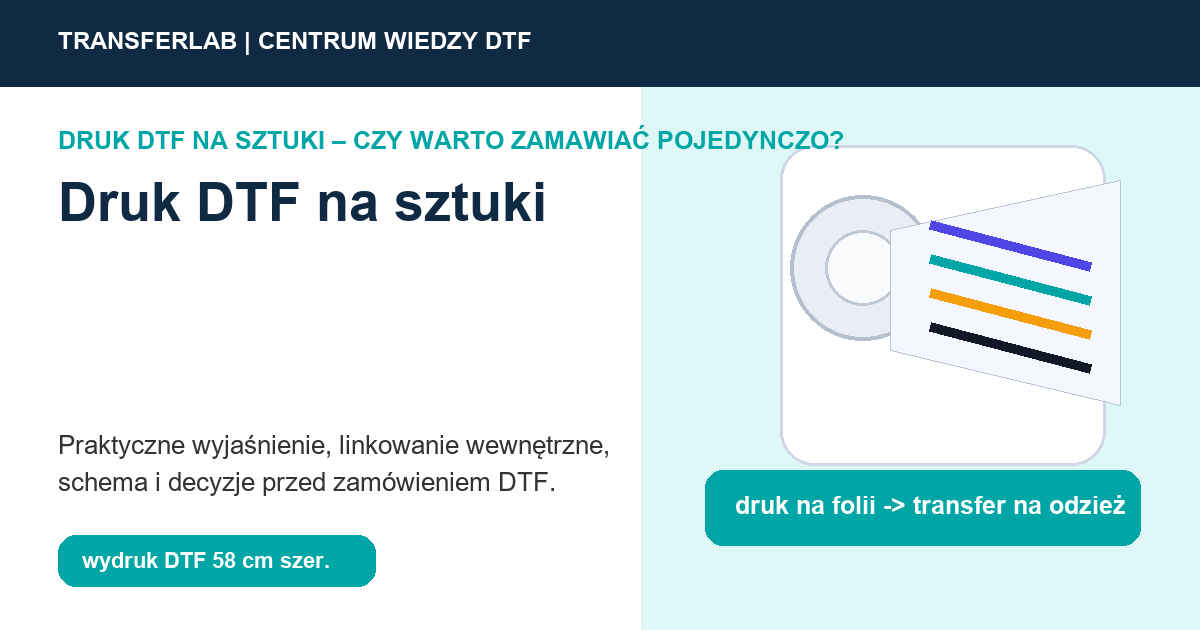Grafika do artykułu: druk DTF na sztuki - przykład i schemat zastosowania druku DTF