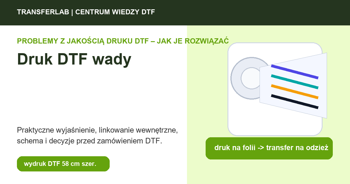 Grafika do artykułu: druk DTF wady - przykład i schemat zastosowania druku DTF
