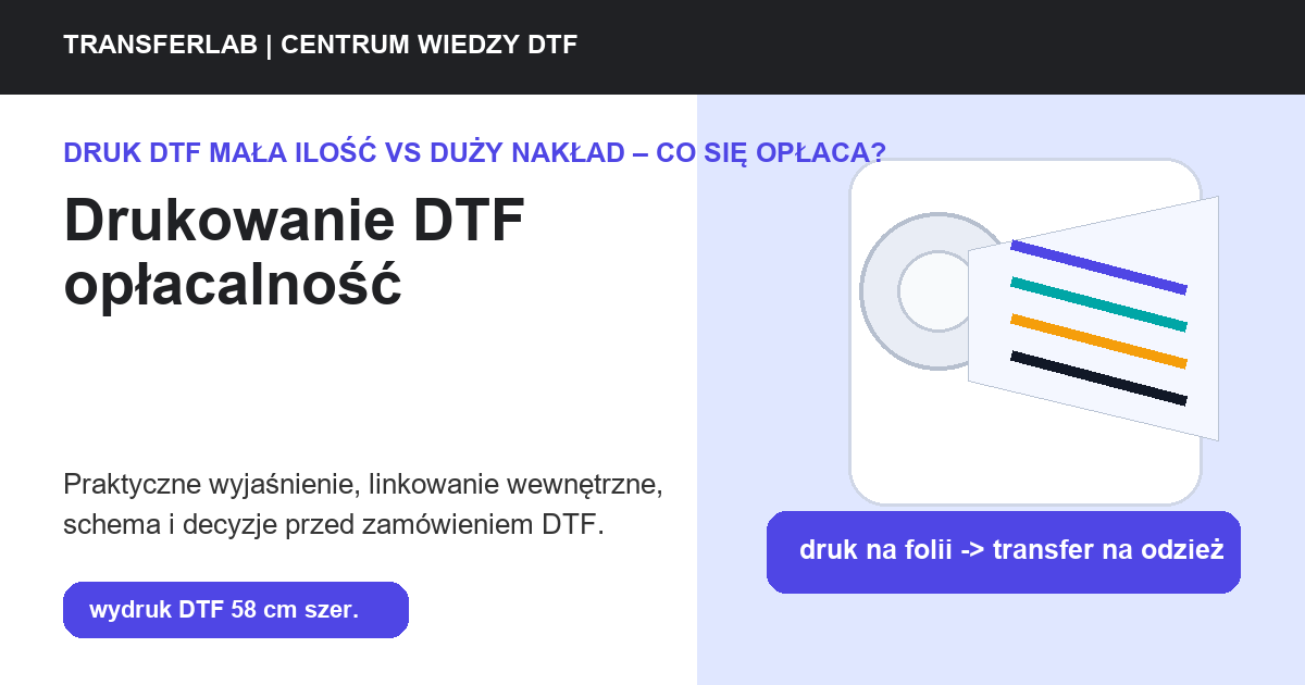Grafika do artykuĹ‚u: drukowanie DTF opłacalność - przykĹ‚ad i schemat zastosowania druku DTF