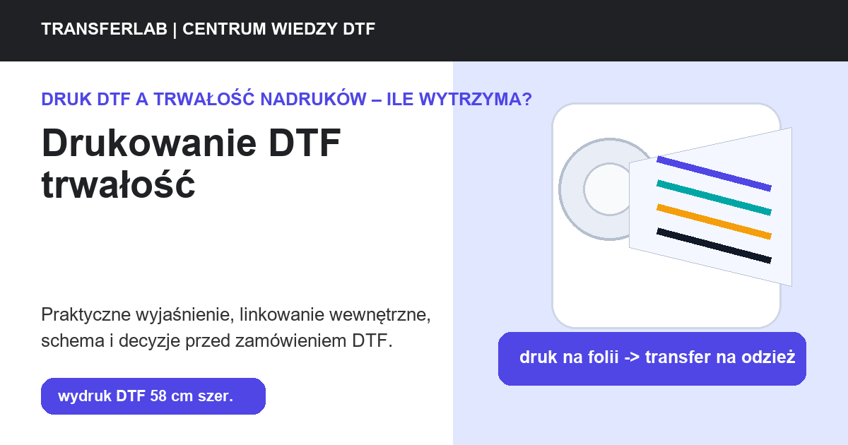 Grafika do artykuĹ‚u: drukowanie DTF trwałość - przykĹ‚ad i schemat zastosowania druku DTF
