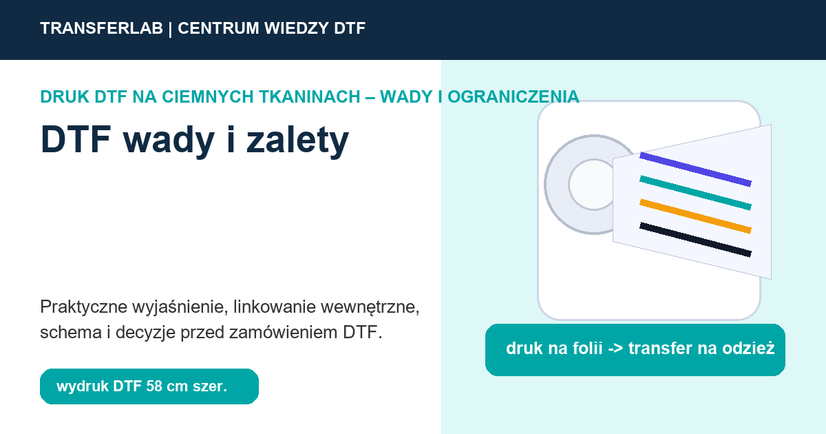 Grafika do artykułu: DTF wady i zalety - przykład i schemat zastosowania druku DTF