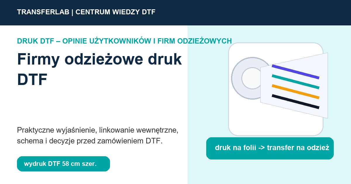 Grafika do artykuĹ‚u: firmy odzieżowe druk DTF - przykĹ‚ad i schemat zastosowania druku DTF