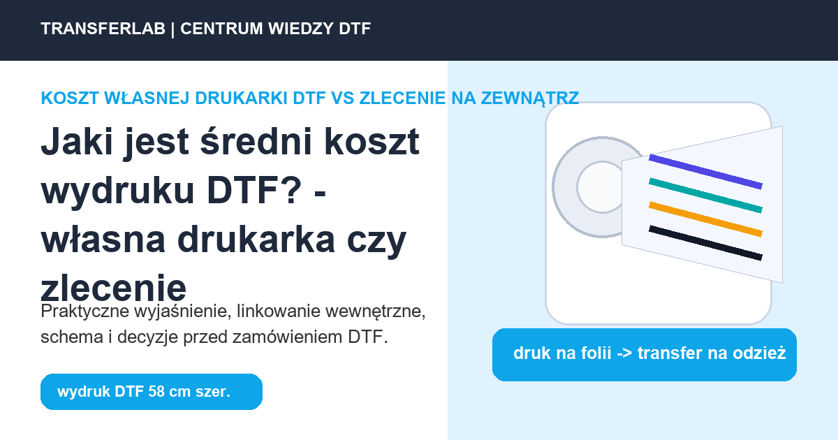 Grafika do artykuĹ‚u: Jaki jest średni koszt wydruku DTF? – w kontekście decyzji make-or-buy - przykĹ‚ad i schemat zastosowania druku DTF