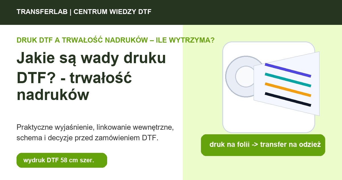 Grafika do artykuĹ‚u: Jakie są wady druku DTF? – w kontekście trwałości i prania - przykĹ‚ad i schemat zastosowania druku DTF