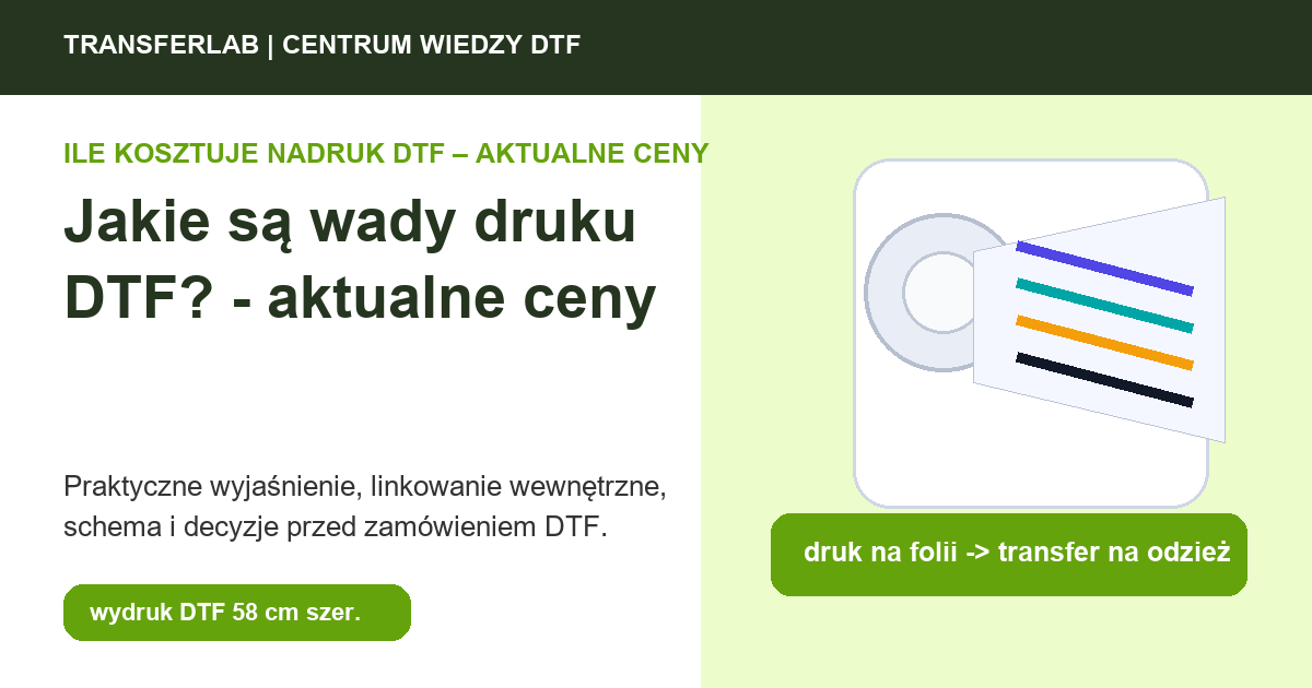 Grafika do artykuĹ‚u: Jakie są wady druku DTF? – w kontekście ceny i wyceny - przykĹ‚ad i schemat zastosowania druku DTF